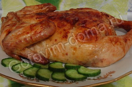 рецепт Курица фаршированная ветчиной и сыром (галантин)